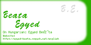 beata egyed business card